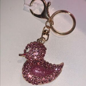 Crystal Duck purse/bag charm Keychain